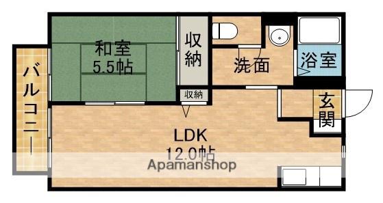 コーポベルトリー(1LDK/2階)の間取り写真