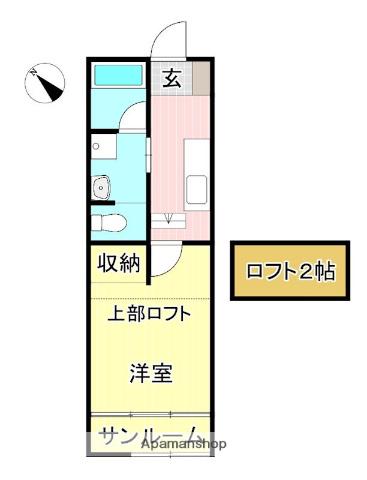 アトレ鷲津(1K/1階)の間取り写真