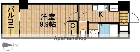 セントラルコート21(1K/6階)の間取り写真