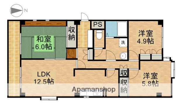 LES PRELUDES(3LDK/3階)の間取り写真