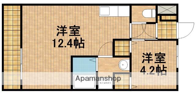 マンションやまと(1LDK/2階)の間取り写真