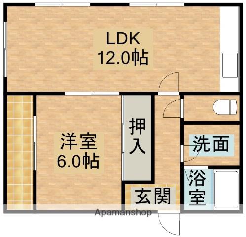 グリーンハイツヒロタカE(1LDK/2階)の間取り写真