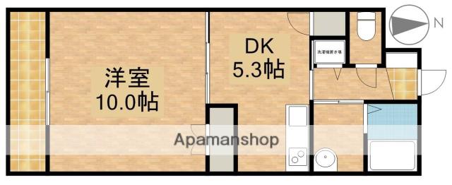 セントラルヒルズB(1DK/5階)の間取り写真