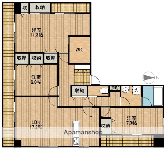 TRIBUTE CENTRAL(3LDK/9階)の間取り写真