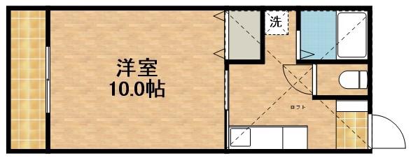 フレンズグロリア吉美(1K/1階)の間取り写真