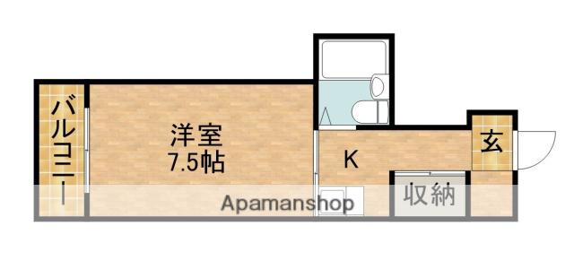 ハイツアミーゴ A(1K/2階)の間取り写真