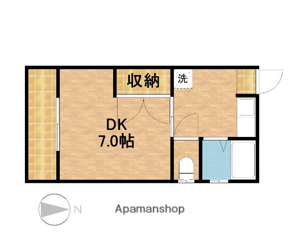 鴨江コーポ(1K/2階)の間取り写真