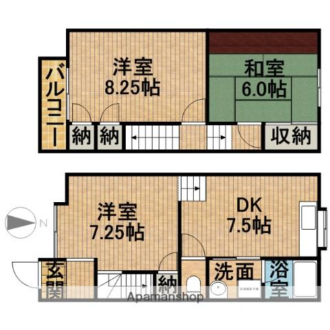 ユージン(3DK)の間取り写真