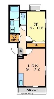アルメール(1LDK/3階)の間取り写真