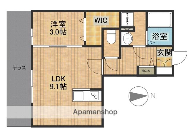 カーサ・ディ・ピーノ(1LDK/1階)の間取り写真