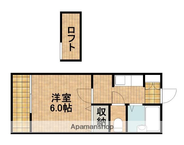 ハイツ望(1K/2階)の間取り写真