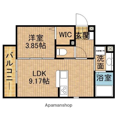 アマルフィ(1LDK/3階)の間取り写真