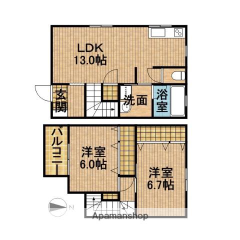 メゾネット・ブリーズⅠ(2LDK)の間取り写真