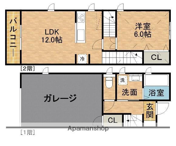 ヴィーブル上島Ａ(1LDK)の間取り写真