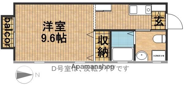 A HOUSE(ワンルーム/1階)の間取り写真