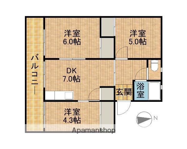 スマイルハイツA(3DK/4階)の間取り写真