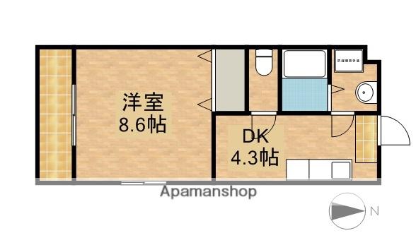 アルメリア(1DK/2階)の間取り写真