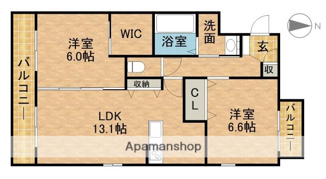LEUCADIA(2LDK/3階)の間取り写真