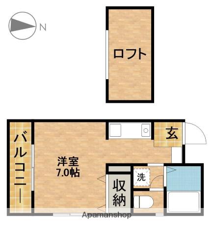 レリブ小池Ⅱ(1K/1階)の間取り写真