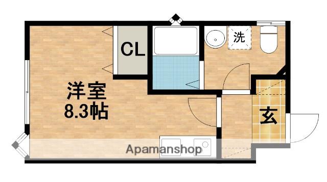 パレドール布橋(ワンルーム/2階)の間取り写真