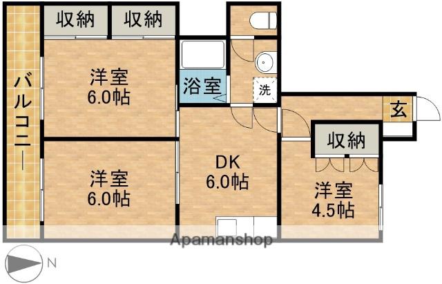 リアライズ浜松(3DK/6階)の間取り写真