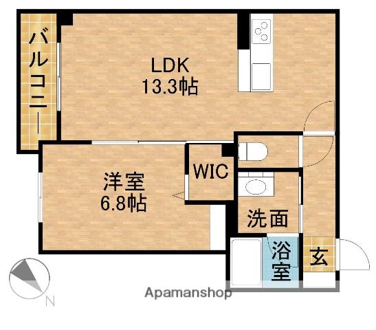 シャーメゾン仁王門通(1LDK/4階)の間取り写真
