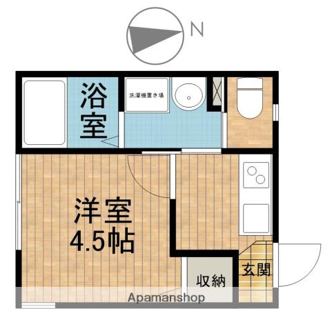 リベラメゾン和地山(1K/1階)の間取り写真