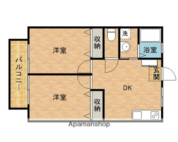 コーポ雪小僧(2DK/2階)の間取り写真