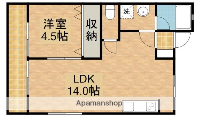 コンフォート一色(1LDK/2階)の間取り写真