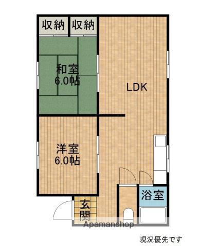 フレールニッセイ(2LDK/1階)の間取り写真