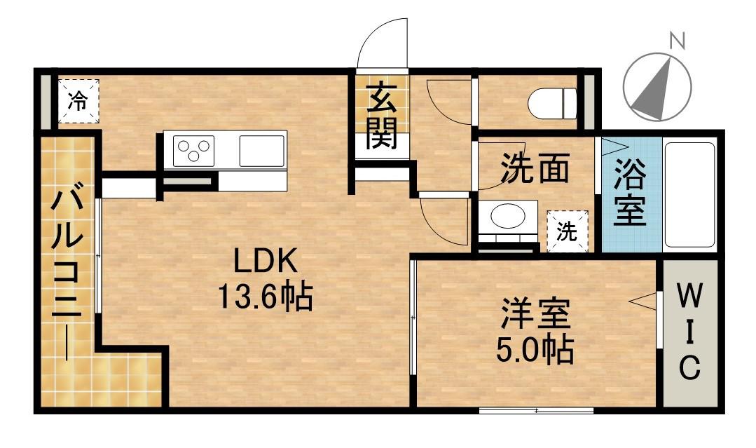 D-HILLS広沢(1LDK/2階)の間取り写真