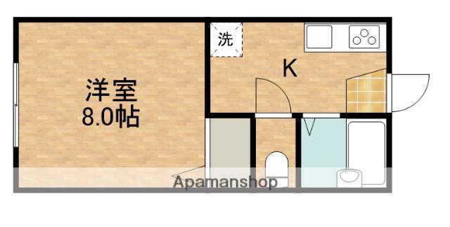 ハイツモンブランB(1K/1階)の間取り写真