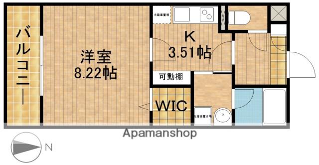 SUPREME ASADA(1K/3階)の間取り写真