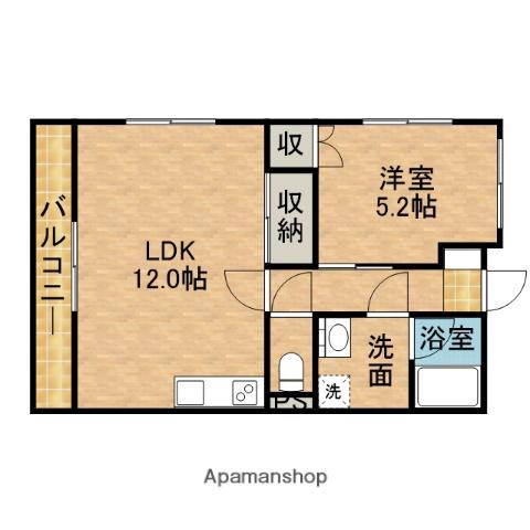 ルシェンテ(1LDK/3階)の間取り写真