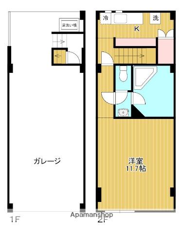 SEASIDE10(1K/2階)の間取り写真