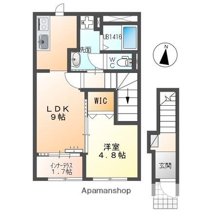 マ・グランⅩ(1LDK/2階)の間取り写真