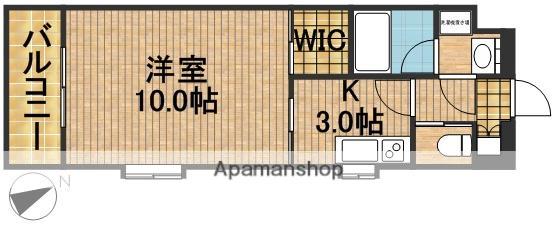 セントジョセフB(1K/1階)の間取り写真