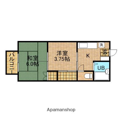 エミネンス駿河台(2K/2階)の間取り写真
