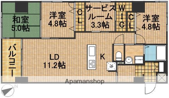 アルコリバーサイド(4LDK/4階)の間取り写真
