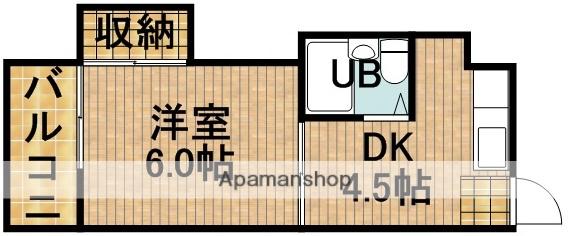 マンション竹内(1DK/2階)の間取り写真