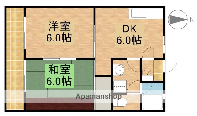 マンションアカツキ(2DK/3階)の間取り写真