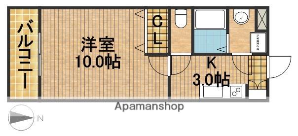 マンションきんかん(1K/3階)の間取り写真