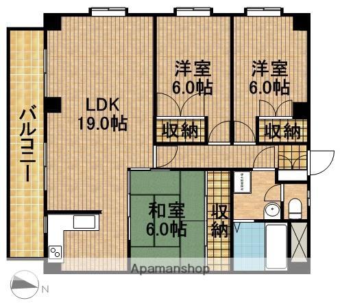 グレース蜆塚(3LDK/2階)の間取り写真