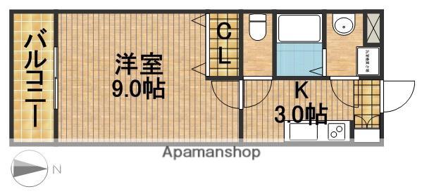 マンションアヤメ(1K/2階)の間取り写真