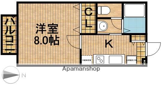 ひくまのハウスA(1K/1階)の間取り写真