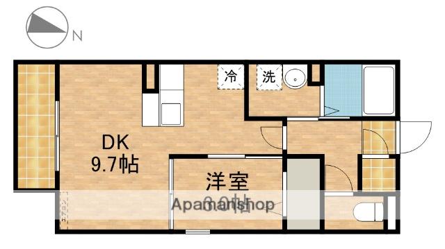 東海道本線 磐田駅 徒歩7分 3階建 築12年(1LDK/3階)の間取り写真