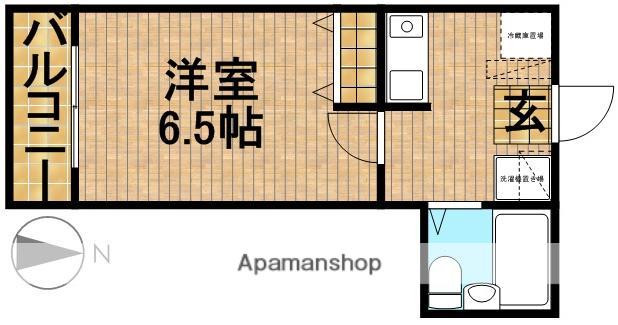 城北セブンティーン(1K/2階)の間取り写真