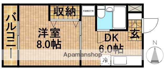 MAISONCRYSTAL(1DK/2階)の間取り写真