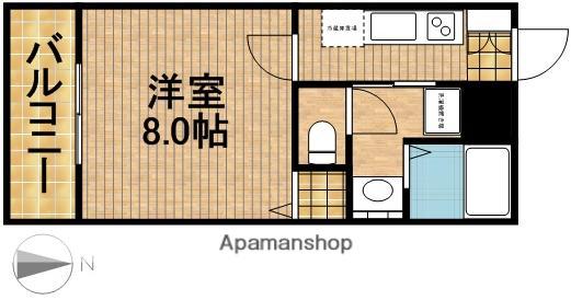 フレアコート(1K/1階)の間取り写真