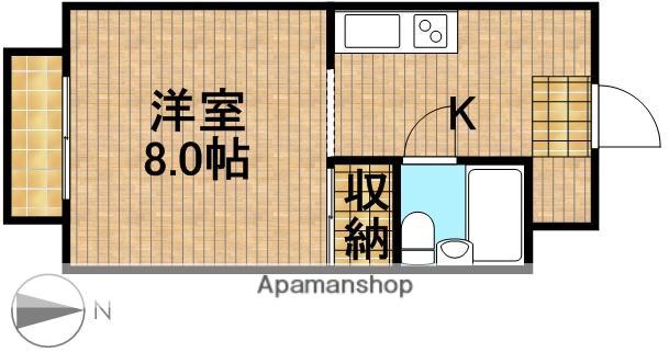 クインテスいわた(1K/2階)の間取り写真